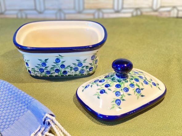 BLUEBERRY 2-cup Stoneware Butter Box, Classic Edition